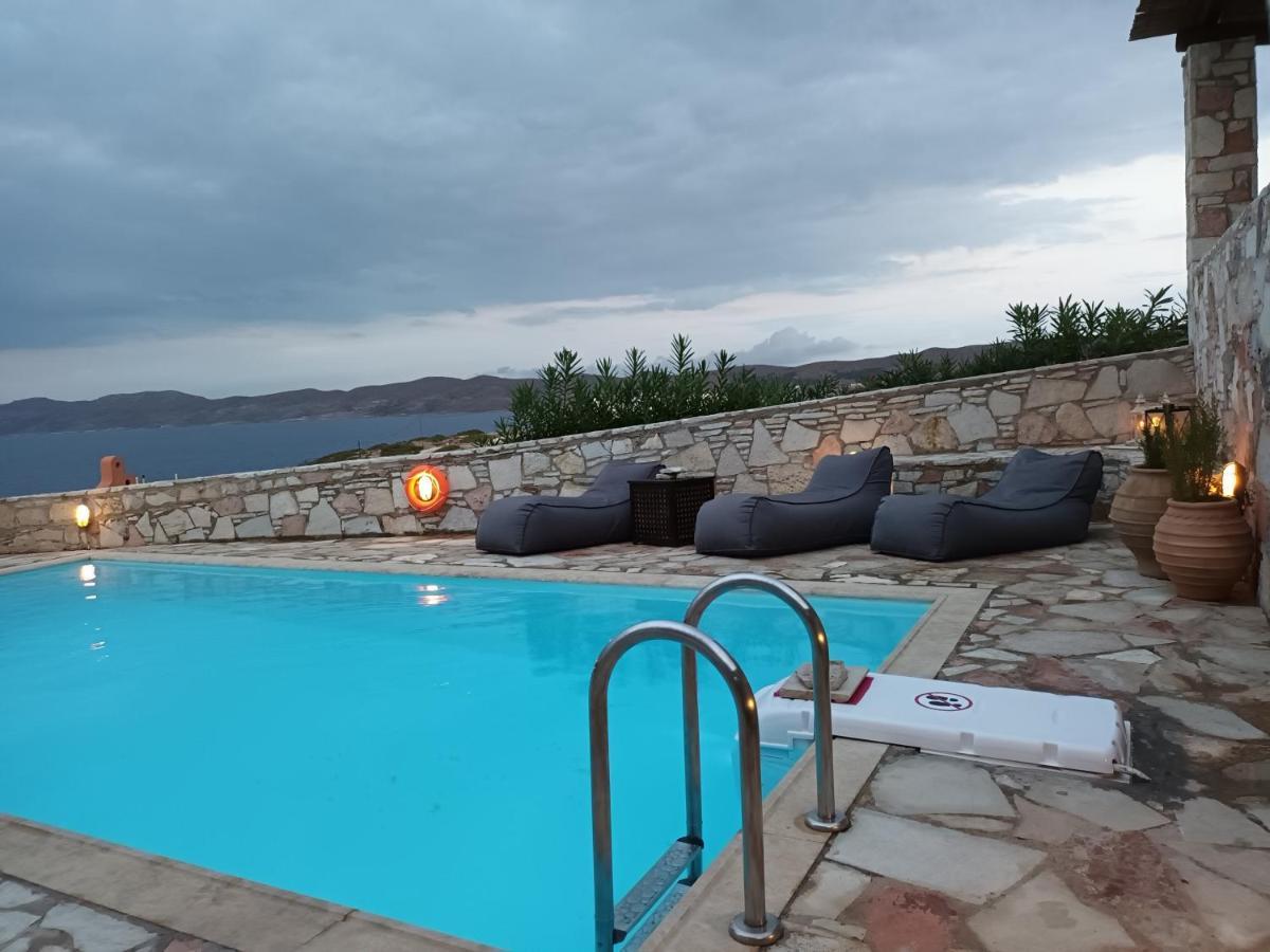 Big Blue Villa Sounion Bagian luar foto