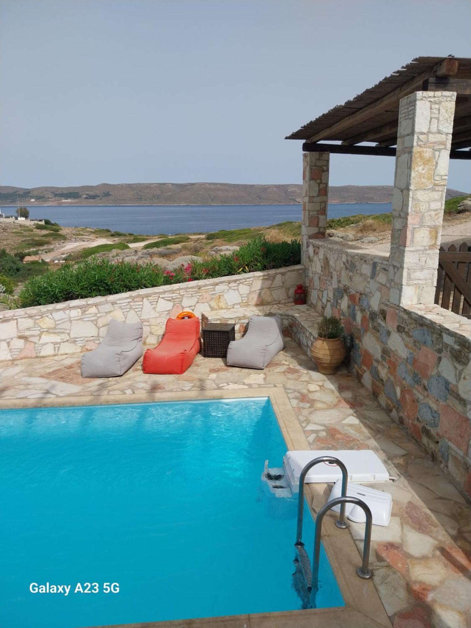Big Blue Villa Sounion Bagian luar foto